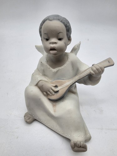 Lladro angel playing mandolin - angel,